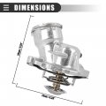Motoforti Car Auto Thermostat Housing Assembly For Mercedes-benz Cl550 2007-2010 Metal 2722000515 Silver Tone