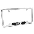 Ford Mustang Gt Real Carbon Fiber Nameplate Chrome Stainless Steel License Plate Frame 12 In X 6 Universal Fit For Car 