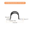 12-piece Rubber Cushioned Stainless Steel Hose Clamp 27mm 1-1 16 U-shape Metal For Tube Pipe Wire