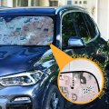 Oarencol Cute Cats Car Windshield Sun Shade Funny Animal Abstract Kitten Cartoon Pink Foldable Uv Ray Visor Protector Sunshade