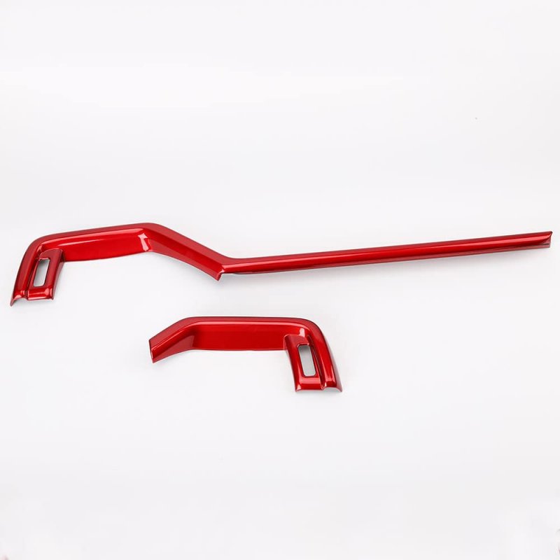 Red Dashboard Air Vent Trim For Toyota Rav4 2019 2025 2 Piece Abs Center Console Dash Board Panel Cover Sporty Interior