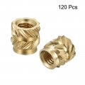 Uxcell Knurled Insert Nut M3 X 5mm L Od Female Thread Brass Embedding 120 Pcs
