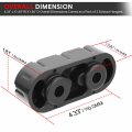 Universal Polyurethane Exhaust Muffler Insulator Hanger Exa-in-004 2 Piece Set With Built Steel Sleeve Heavy Duty Holes Design