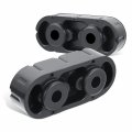 Universal Polyurethane Exhaust Muffler Insulator Hanger Exa-in-004 2 Piece Set With Built Steel Sleeve Heavy Duty Holes Design 