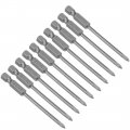 Uxcell 10pcs 75mm 1 4 Hex Shank Ph0 Magnetic Phillips Head Screwdriver Bits S2 High Alloy Steel