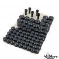 Httmt Mt247-001-bk Black Bolts Toppers Caps Compatible With 2007-2013 H-d Flt Flh