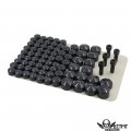 Httmt Mt247-001-bk Black Bolts Toppers Caps Compatible With 2007-2013 H-d Flt Flh