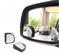 Adjustable Convex Blind Spot Mirrors For Cars Trucks Suvs Rvs And Vans Wide Angle Rear View Side With 3m Adhesive Black 2 Pack 
