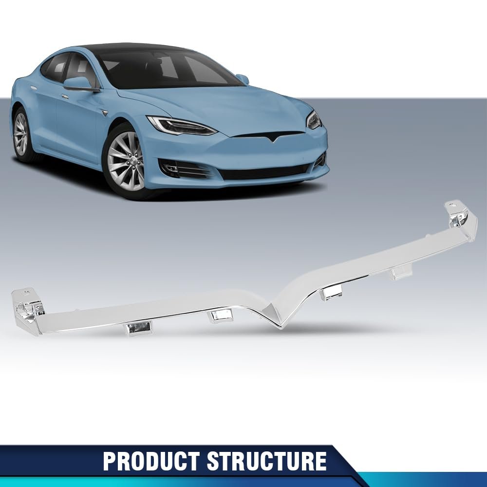 Front Upper Chrome Bumper Grille Trim Molding