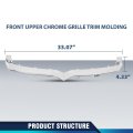 Front Upper Chrome Bumper Grille Trim Molding
