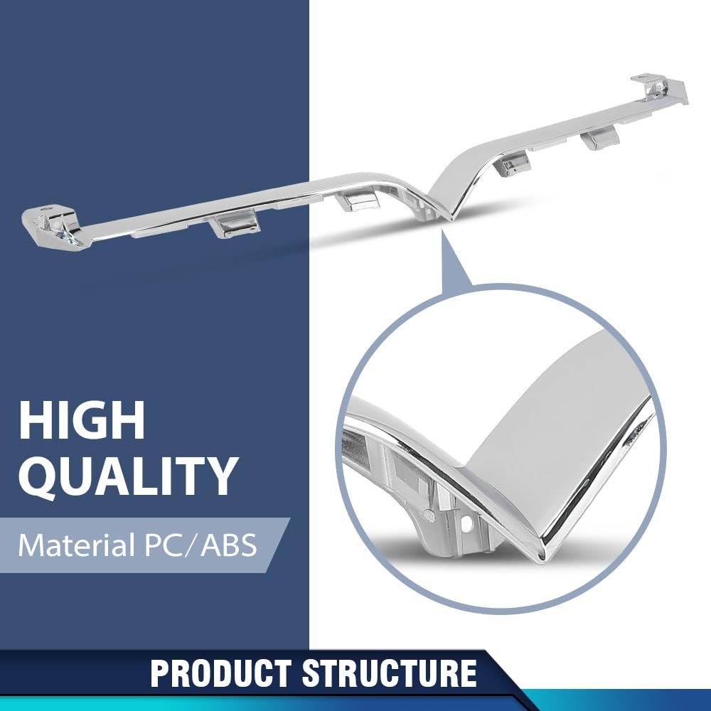 Front Upper Chrome Bumper Grille Trim Molding