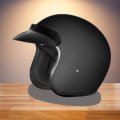 Motorcycle Black Daytona Cruiser Dot Approved Open Face New Helmet Flat Blk M Regular 