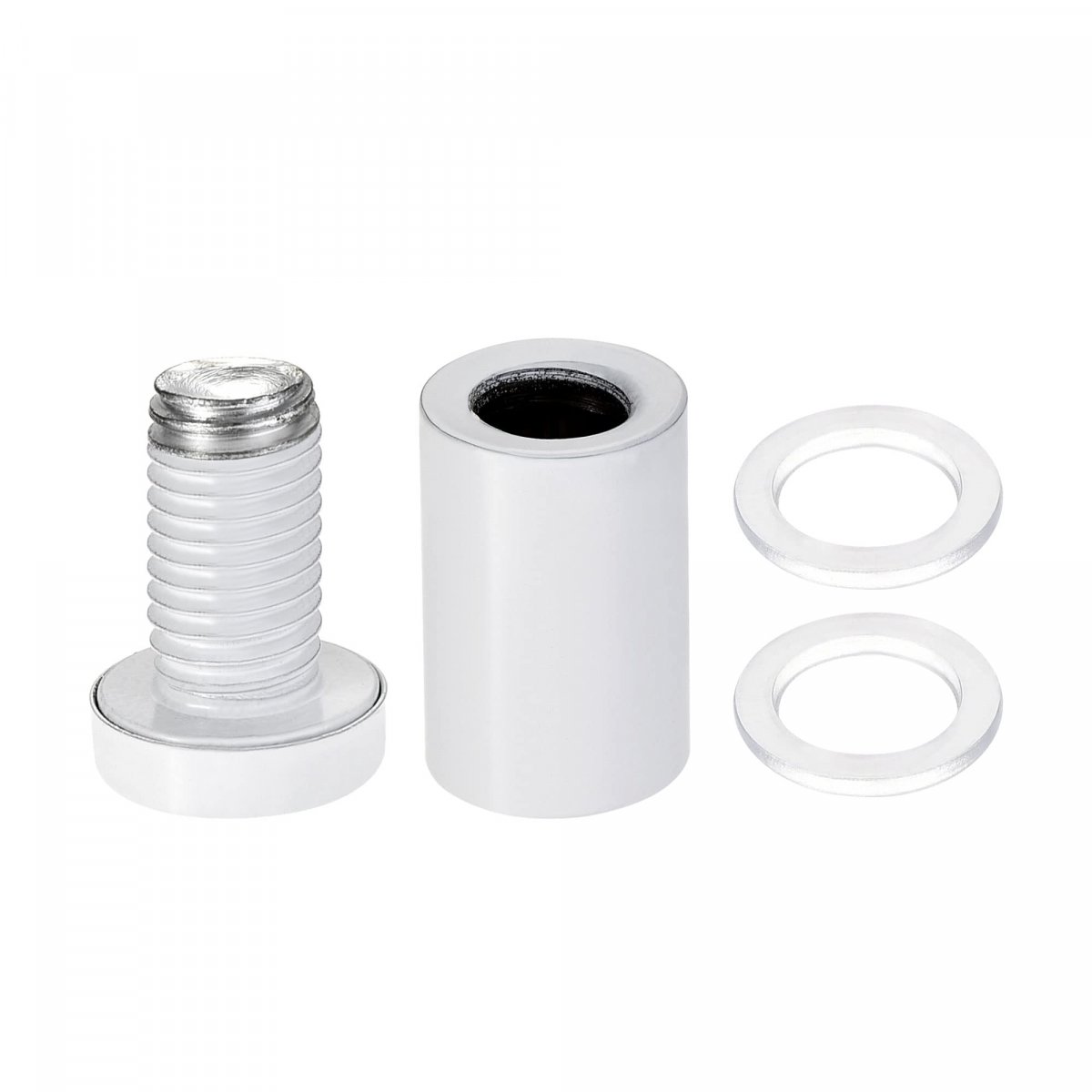 5 8 Dia X 1-1 4 16x32mm Standoff Screws Wall Mount Sign Holders Acrylic Glass Nails White 4pcs