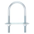 Round U-bolts 2 Set 40mm Inner Width 90mm Length M6 Zinc-plated Carbon Steel U Clamp Bolt With Nuts And Plates For Boat Trailer 