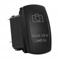 Bacautoparts Orange Backlit Rocker Switch 5pin On-off Laser Etched Toggle For Car Marine Boat Dashboarda Rear View Camera
