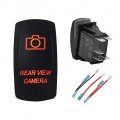Bacautoparts Orange Backlit Rocker Switch 5pin On-off Laser Etched Toggle For Car Marine Boat Dashboarda Rear View Camera