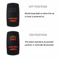 Bacautoparts Orange Backlit Rocker Switch 5pin On-off Laser Etched Toggle For Car Marine Boat Dashboarda Rear View Camera