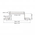 Uxcell U Shaped Connector Bracket 23 X 51 5mm 304 Stainless Steel For Door Closed Bar Holder Strut Channel 6pcs
