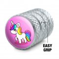 Cute Kawaii Rainbow Unicorn Chibi Tire Rim Wheel Aluminum Valve Stem Caps