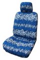 Winnie Fashion Hawaiian Navy Hibiscus Wave Separate Headrest Car Seat Covers 