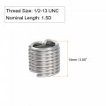 Uxcell Wire Thread Inserts 1 23 Unc 1 5d 304 Stainless Steel Helical Type Coiled Screw Repair Threaded Sleeve Sheath 10pcs