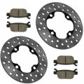 Caltric Front Left And Right Brake Disc With Pads Compatible Honda Fourtrax Foreman 4x4 Trx500fm 2005 2006