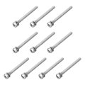 M4 X 50mm 304 Stainless Steel Phillips Pan Head Machine Screws Bolts Combine With Spring Washer And Plain Washers 10pcs 