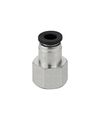 Pcf-1 4-n2 Push To Connect Tube Fitting Female Straight In Od X 1 4 Npt Thread Brass With Black Sleeve Pack Of 10 