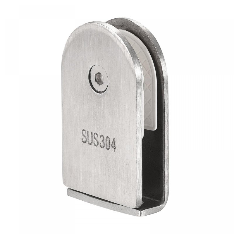 Uxcell 304 Stainless Steel Glass Clamp For 6-12mm Thickness 68x40mm 0 Degree Shower Bracket Bathroom Balustrade Staircase