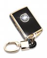 Utft-17 Key Fob Cover For With Goldchain Shell Fits Xc90 Xc60 Xc40 S60 S90 V90 V60 Polestar 1 T5 T6 Car Key Case Cover-black 
