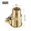Uxcell Spring Grease Oil Cup Cap M8x1 Male Thread Copper Machine Parts 4pcs