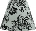 Aspen Creative 32293a Empire Hardback Lamp Shade 7 Top X 14 Bottom 11 Slant Off White W Black Floral Design Spider Fitter 