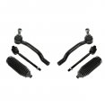 Partsw 6 Pc Front Outer Inner Tie Rod Ends And Bellow Boots Steering Kit Fits Acura Mdx 2001-2006 All Models Honda Pilot 