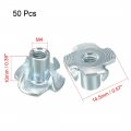 Uxcell M4 4 Pronged Tee Nut T-nut For Table Legs Rock Climbing Wall Woodwork Holds Wood Cabinetry 50pcs