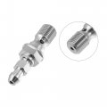 Uxcell Titanium Alloy M10x1 0 Motorcycle Brake Master Cylinder Screw M10 Thread Single Nipples Fittings Adapter Silver Tone