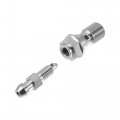 Uxcell Titanium Alloy M10x1 0 Motorcycle Brake Master Cylinder Screw M10 Thread Single Nipples Fittings Adapter Silver Tone