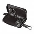 Uxcell Leather Car Key Fob Case Holder Smart Keychain Protector Cover With Metal Hook Universal For Men And Women Coffee