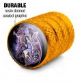 Protectors Of The Realm Dragon And Fairy Valve Stem Caps For Tire Rim Wheel Aluminum Yellow