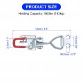 Uxcell 8 Pack Adjustable Toggle Clamp Metal Pull Latch 4001 Style Quick Release For Cabinet Box Trunk Case Red Not Included