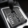 Pjfus Center Console Gear Shift Panel Box Transmission Frame Trim Carbon Fiber Sticker Car Interior Accessories Compatible With