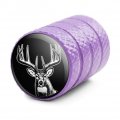 Deer Head Illustration Valve Stem Caps For Tire Rim Wheel Aluminum Purple