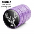 Deer Head Illustration Valve Stem Caps For Tire Rim Wheel Aluminum Purple