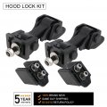 Ocpty Hood Catch Latch Kits Compatible With 1997-2006 For Jeep Wrangler Tj Black