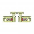 Sagasave 2pcs Luggage Combination Lock Tool Box Hasp Briefcases Suitcase 3 Digit Bronze