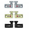 Sagasave 2pcs Luggage Combination Lock Tool Box Hasp Briefcases Suitcase 3 Digit Bronze