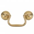 Plain Cast Brass Swan Neck Drawer Bail Pull Centers 2 1 Handle For Antique Cabinet Door Dresser Desk Reproduction Furniture 