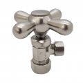 Westbrass D105k12x-07 5 8 X 3 Od 12 Corrugated Riser Line Kit With 1 4-turn Cross Handle Angle Supply Shut Off Valve For Faucet 