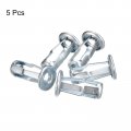 Uxcell M4 Jack Nuts 5pcs Threaded Insert Nut Carbon Steel Zinc-plated Rivet For Thin Metal 22mm Length