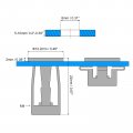 Uxcell M4 Jack Nuts 5pcs Threaded Insert Nut Carbon Steel Zinc-plated Rivet For Thin Metal 22mm Length