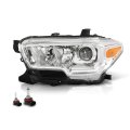 Left Driver Side Headlight Assembly For 2019-2023 Toyota Tacoma Sr Crew Cab And Extend Clear Lens Chrome Housing Amber 